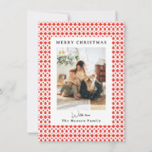 Fair Isle Festive Sweater Muster Foto Card