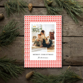 Fair Isle Festive Sweater Muster Foto Card Feiertagskarte