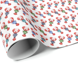 Fair Isle Hummer Geschenkpapier