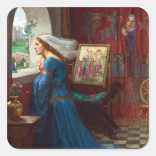 Fair Rosamund c. 1916 von John William Waterhouse Quadratischer Aufkleber