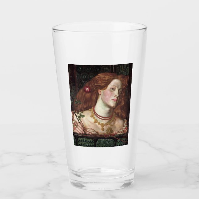Fair Rosamund (Elegant & schöne Rotkopffrau) Glas (Vorderseite)