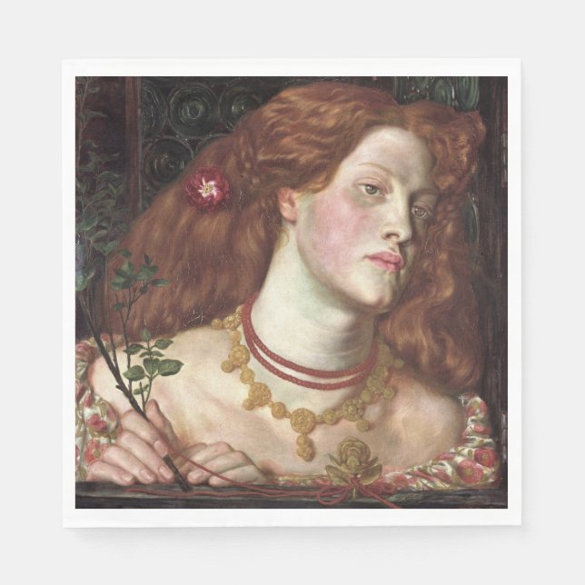 Fair Rosamund (Elegant & schöne Rotkopffrau) Serviette (Vorderseite)