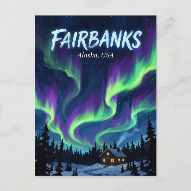 Fairbanks Alaska Ansichtskarte Postkarte (Vorderseite)