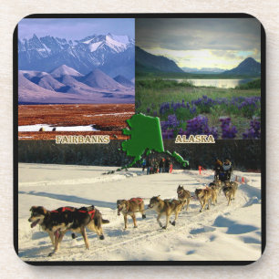 Fairbanks, Alaska Collage Untersetzer