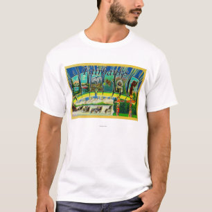 Fairbanks, Alaska - große Buchstabe-Szenen T-Shirt