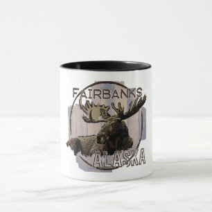 Fairbanks Alaska rustikale Elche Tasse