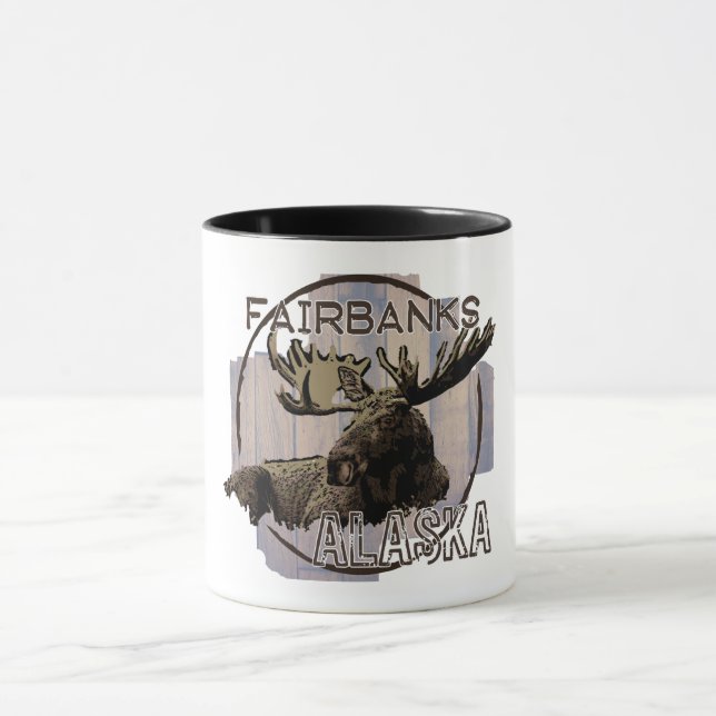 Fairbanks Alaska rustikale Elche Tasse (Zentrum)