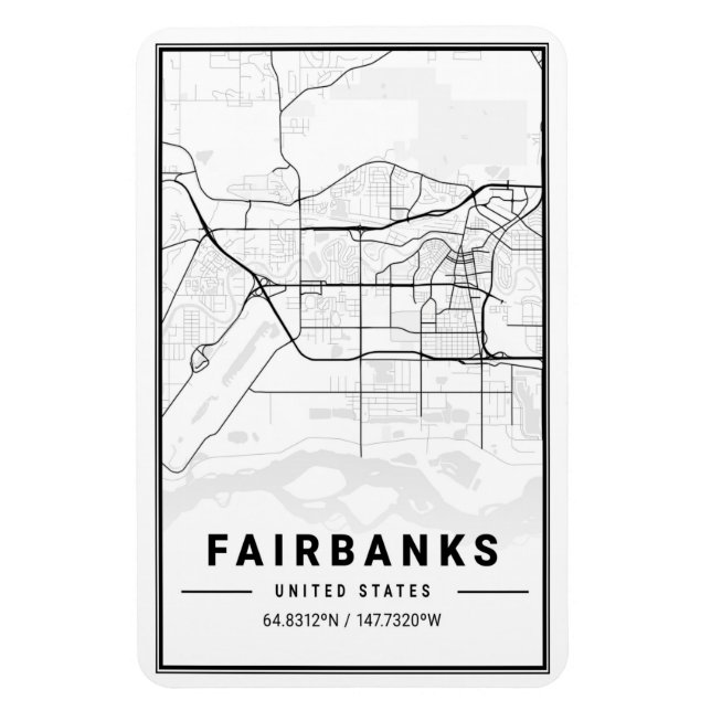 Fairbanks Alaska USA City Travel Magnet (Vertikal)