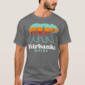 Fairbanks Alaska Vacation Travel Bear Trees T-Shirt