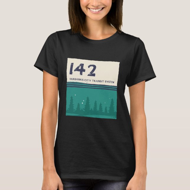Fairbanks City Transit System 142 Magic Bus T-Shirt (Vorderseite)