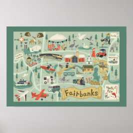 Fairbanks Map Poster