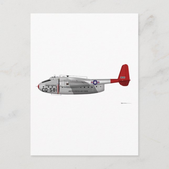 Fairchild C-82 Packet Postkarte (Vorderseite)