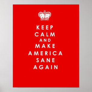 Faire battre l'Amérique à nouveau Poster Red Anti 