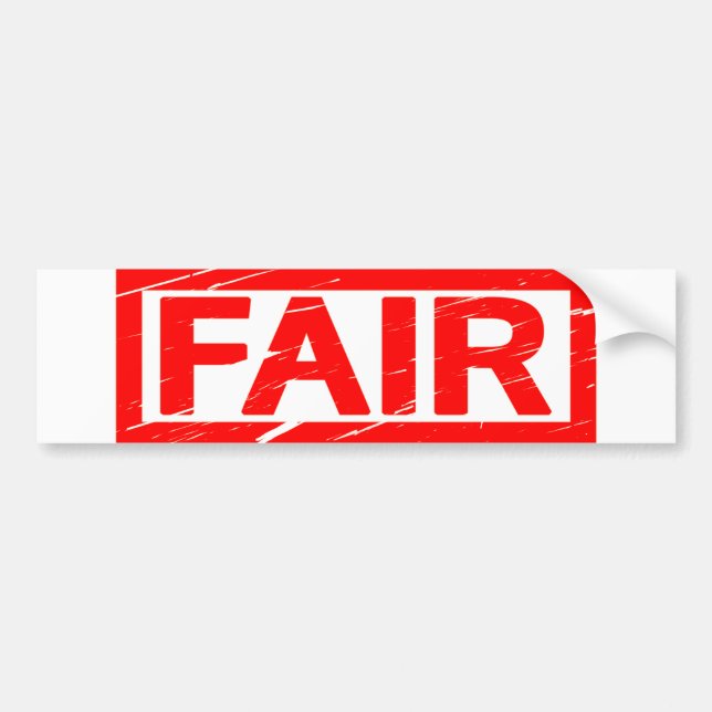 Faire Briefmarke Autoaufkleber (Vorne)