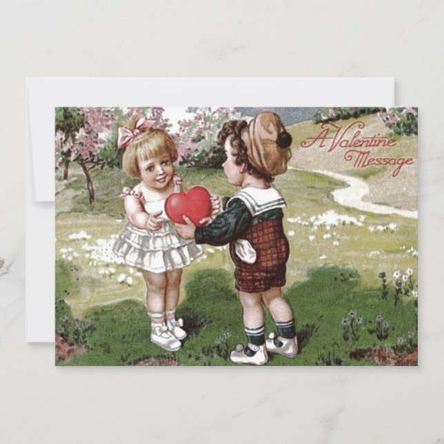 Faire carte d'invitation de mariage couple d'enfan (Devant)