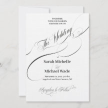 Faire carte d'invitation de mariage en calligraphi