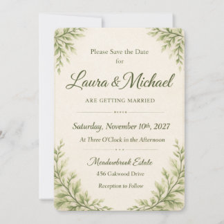 Faire carte d'invitation de mariage Floral orange