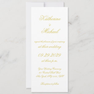 Faire carte d'invitation de mariage jaune Citrus I