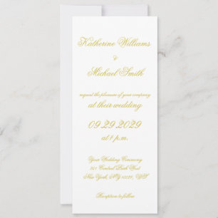 Faire carte d'invitation de mariage jaune Citrus I