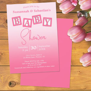 Faire carte d'invitation pour Baby Shower avec blo