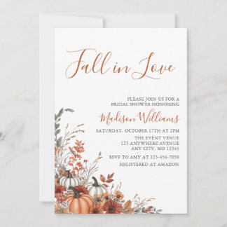 Faire Connaissance Floral Automnal Invitation de M