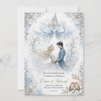 Faire conte de fées Invitation de mariage Château