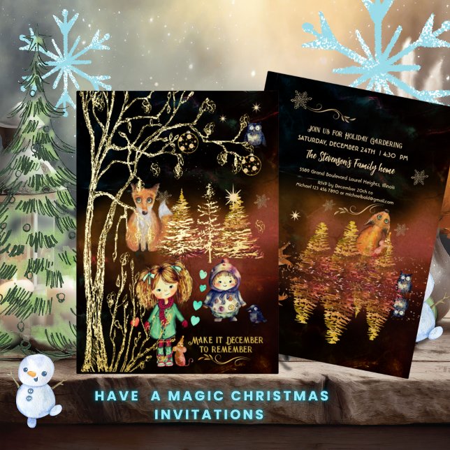 Faire de décembre un mois inoubliable Invitation p (Make it December to remember Foil Invitation)