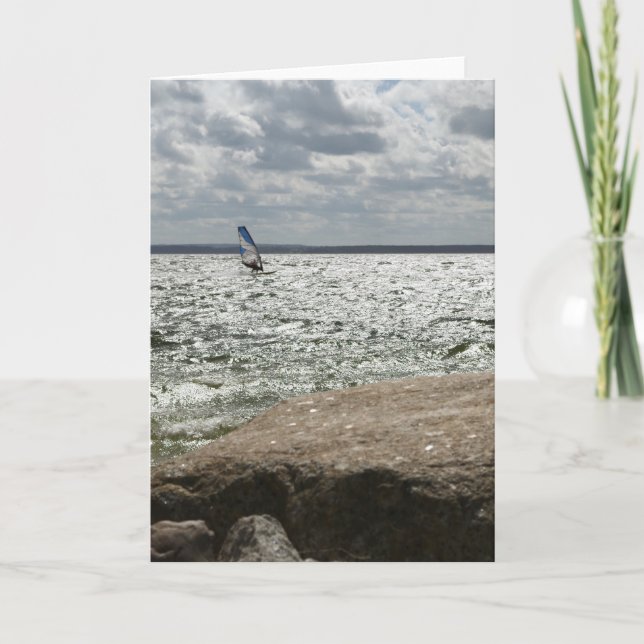 Faire de la planche à voile - carte de voeux (Devant)