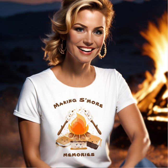 Faire de S'more Souvenirs mignon T-shirt Camping (Making S'more Memories Cute Campfire T-shirt)