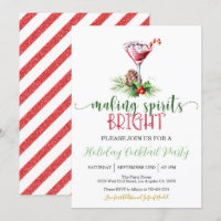 Faire des esprits brillants Noël Fête Invitation