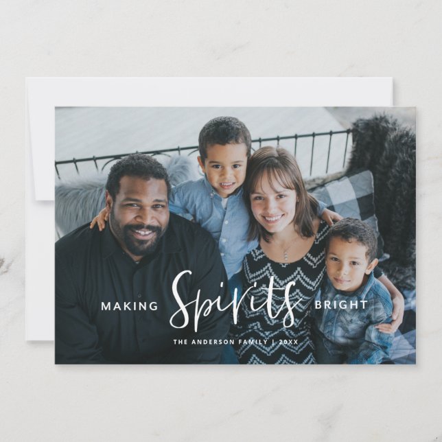 Faire des esprits une carte de Noël de Noël brilla (Devant)