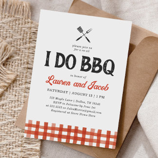 Faire du BBQ Invitation de Fête de Mariage de Coup