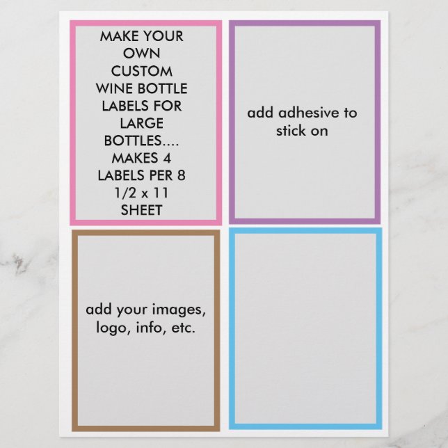 FAIRE DU PAPIER PERSONNALISÉ BOUTEILLE DE VIN ÉTIQ (Devant)