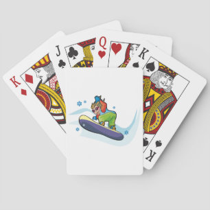 Faire du surf des neiges des cartes de jeu