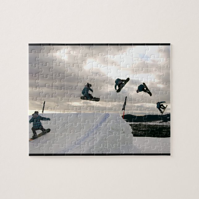 Faire du surf des neiges le puzzle de tours (Horizontal)