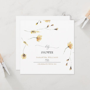 Faire Faire Invitation de Baby Shower Carrée aux P