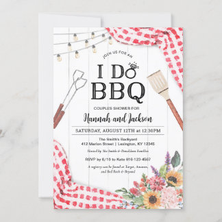 Faire invitation BBQ pour fête de couples Shower a