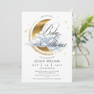 Faire Invitation Céleste Neutre pour Baby Shower