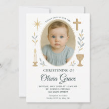 Faire invitation de baptême en or pour fille