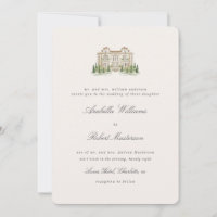 Faire invitation de mariage à la campagne italienn