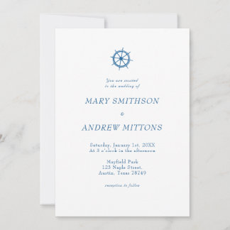 Faire invitation de mariage à voilier élégant