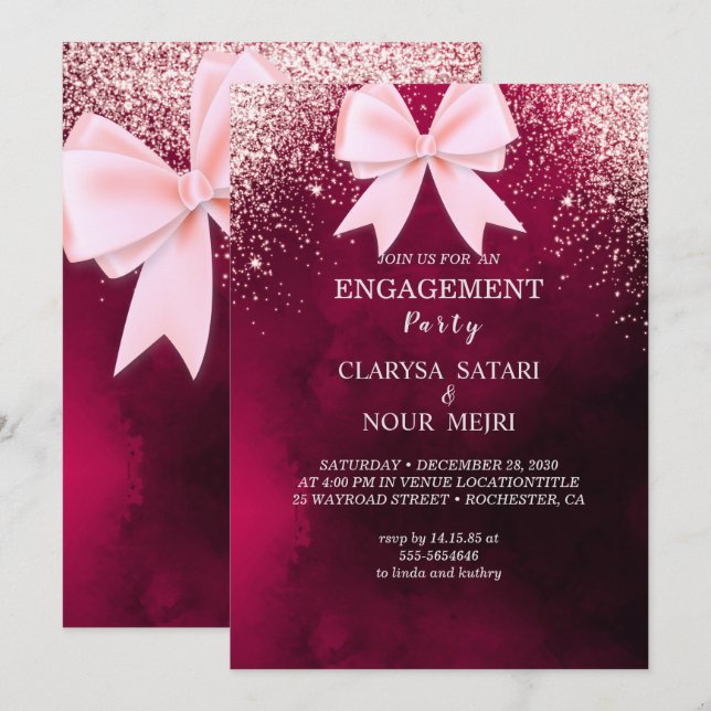 Faire invitation de mariage abstrait élégant tomba (Devant / Derrière)