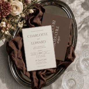 Faire invitation de mariage au chocolat brun