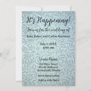 Faire invitation de mariage aux feuilles délicates