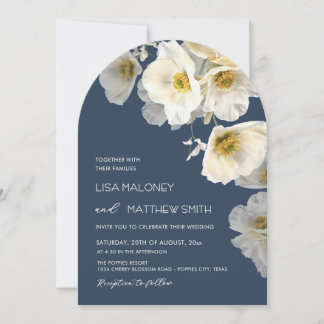 Faire invitation de mariage aux fleurs blanches
