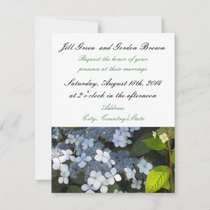 Faire invitation de mariage aux hortensias élégant