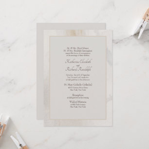 Faire invitation de mariage beige des deux parents