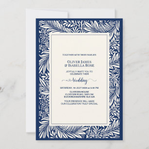 Faire invitation de mariage bleu marine – Poème de