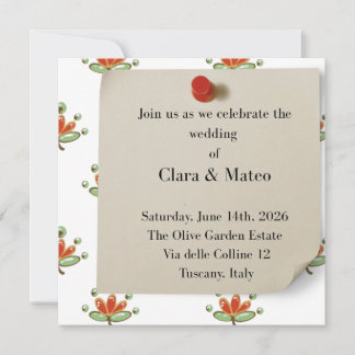 Faire invitation de mariage botanique flore neutre
