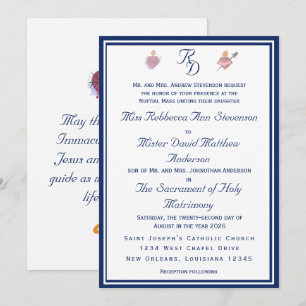 Faire invitation de mariage catholique Deux Cœurs